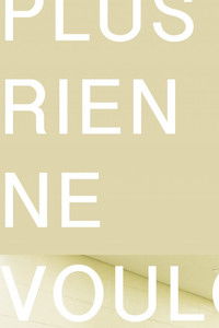 Plus rien ne vouloir